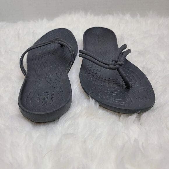 Crocs Isabella Womens Shoes Size 5 Black  Flip Flop - Picture 3 of 9